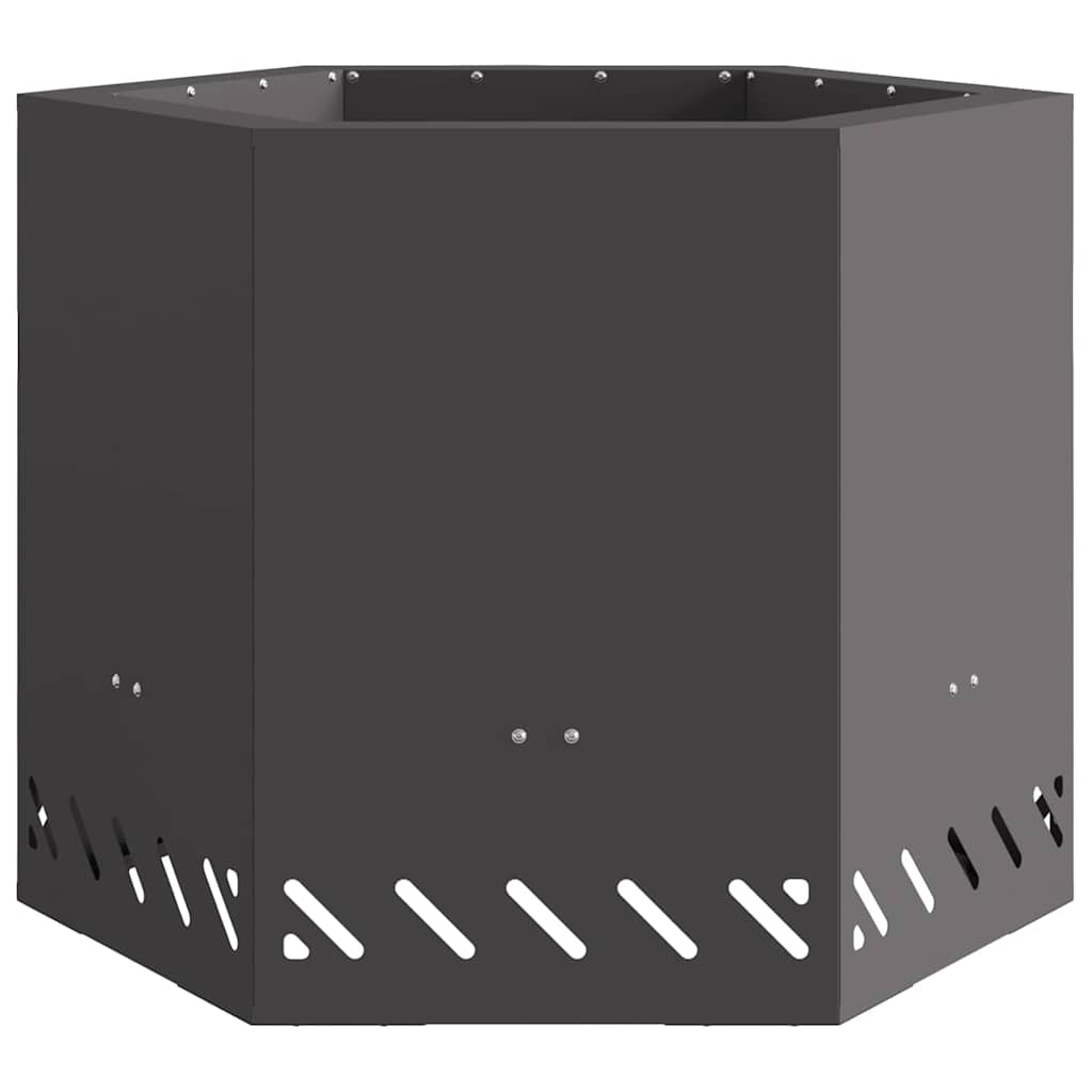 Smokeless Fire Pit Black 58 x 58 x 51 cm Weathering Steel