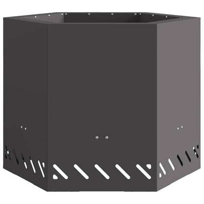 Smokeless Fire Pit Black 58 x 58 x 51 cm Weathering Steel