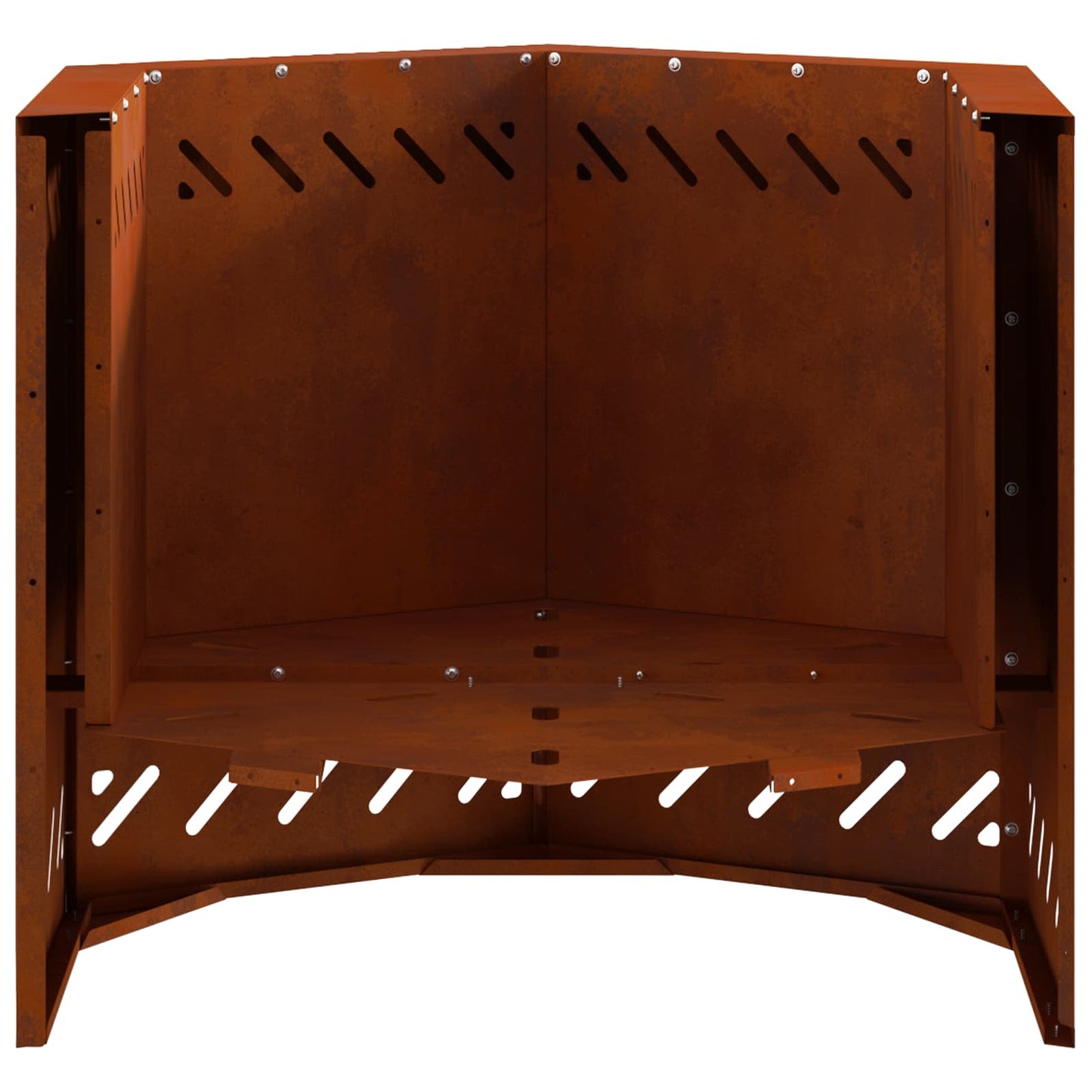 Smokeless Fire Pit Rusty 58 x 58 x 51 cm Weathering Steel