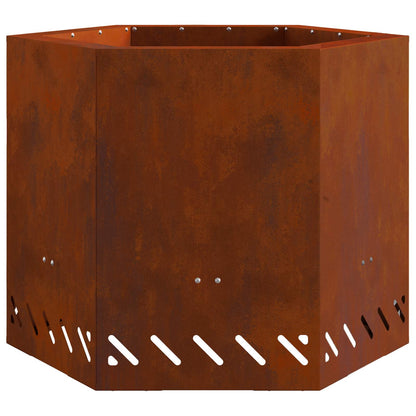 Smokeless Fire Pit Rusty 58 x 58 x 51 cm Weathering Steel