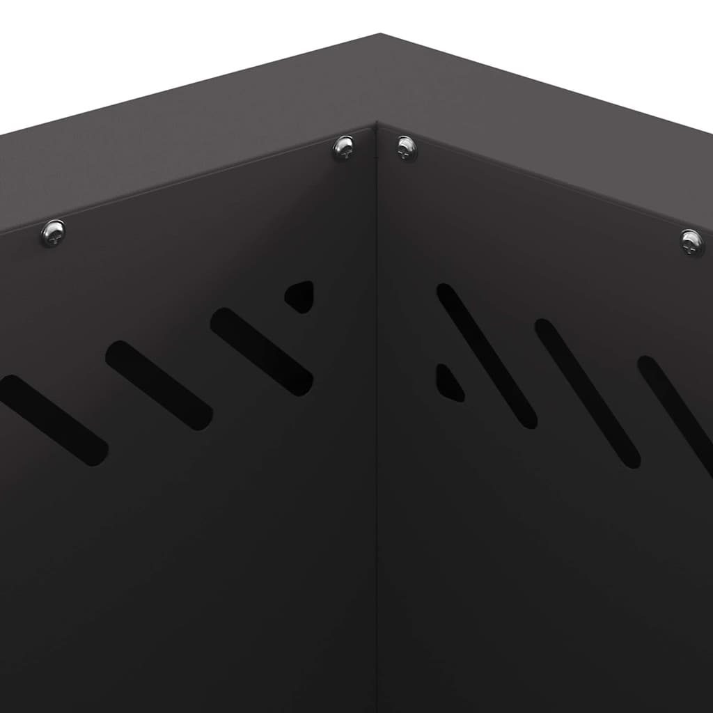 Smokeless Fire Pit Black 48 x 48 x 51 cm Weathering Steel