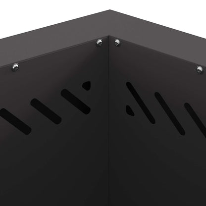 Smokeless Fire Pit Black 48 x 48 x 51 cm Weathering Steel