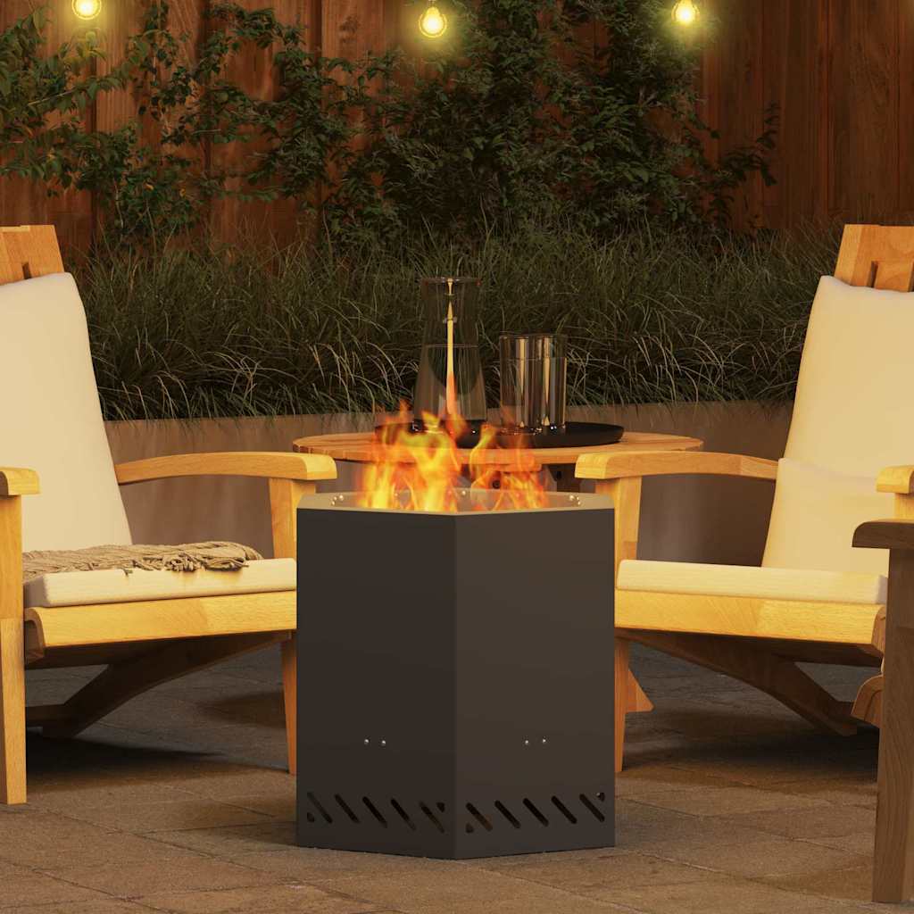 Smokeless Fire Pit Black 48 x 48 x 51 cm Weathering Steel