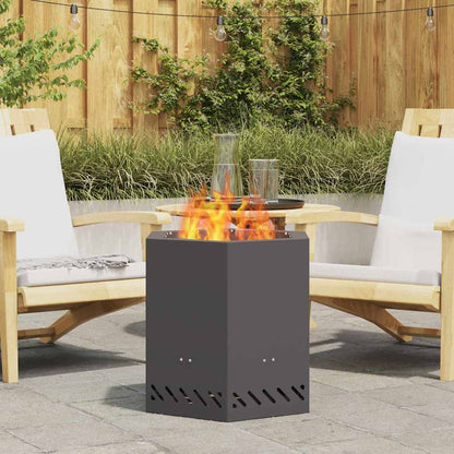 Smokeless Fire Pit Black 48 x 48 x 51 cm Weathering Steel