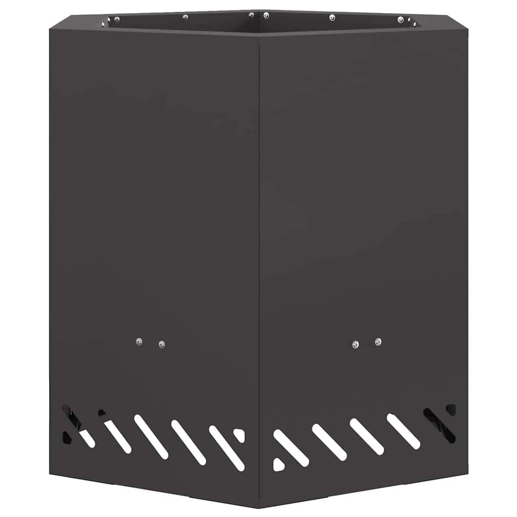 Smokeless Fire Pit Black 48 x 48 x 51 cm Weathering Steel