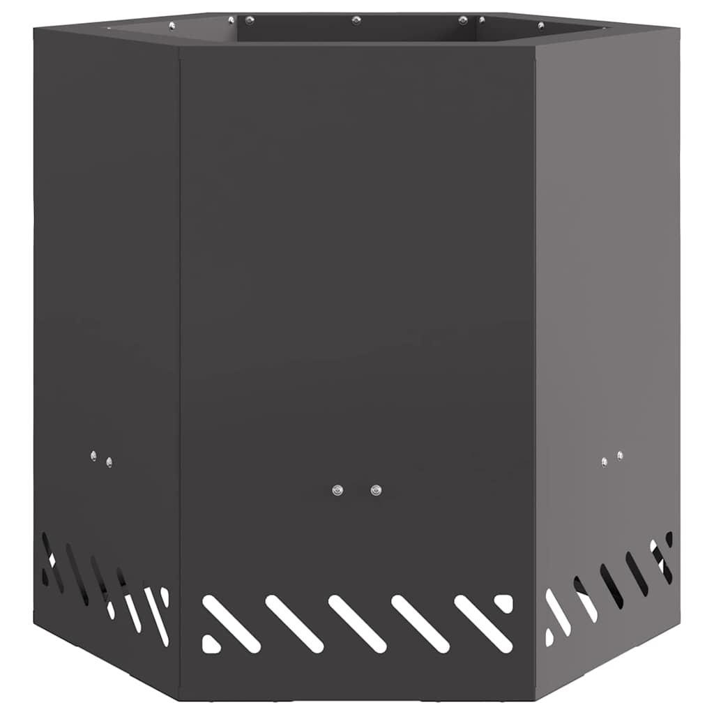 Smokeless Fire Pit Black 48 x 48 x 51 cm Weathering Steel