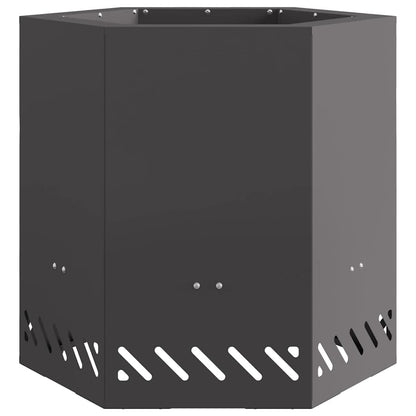 Smokeless Fire Pit Black 48 x 48 x 51 cm Weathering Steel