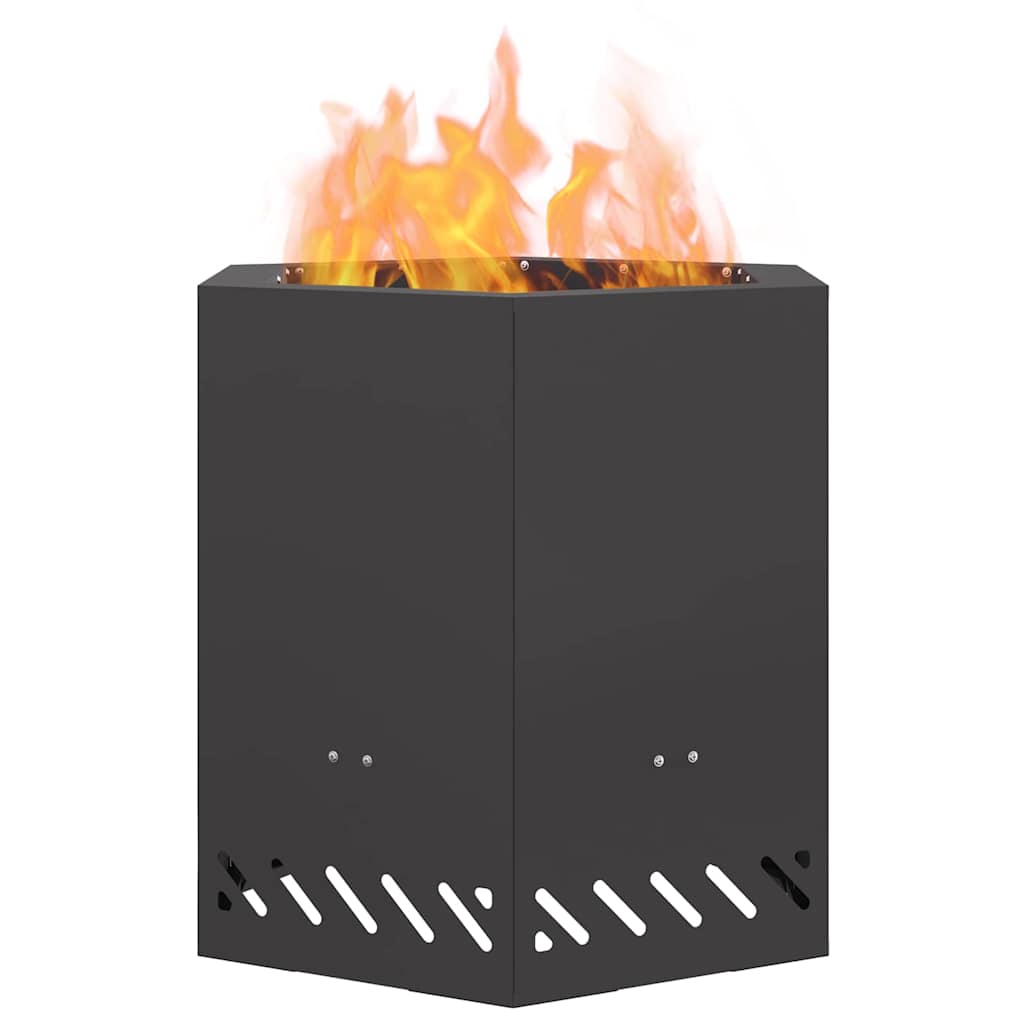 Smokeless Fire Pit Black 48 x 48 x 51 cm Weathering Steel