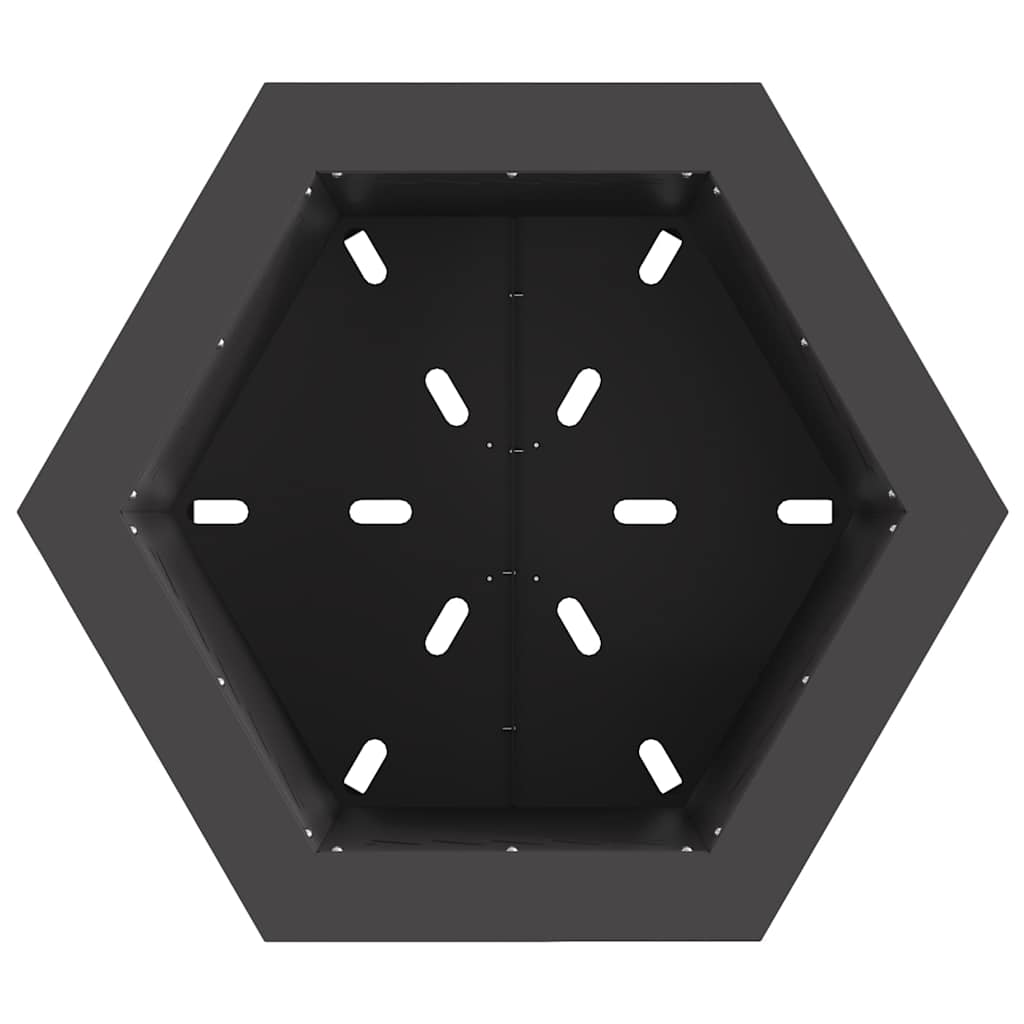 Smokeless Fire Pit Black 48 x 48 x 51 cm Weathering Steel