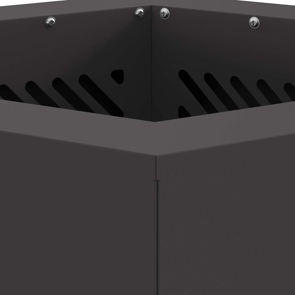 Smokeless Fire Pit Black 38 x 38 x 51 cm Weathering Steel