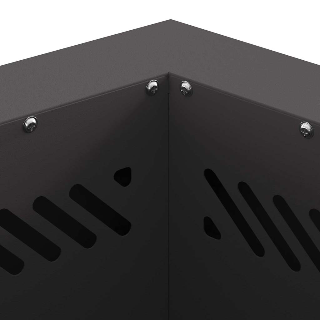 Smokeless Fire Pit Black 38 x 38 x 51 cm Weathering Steel