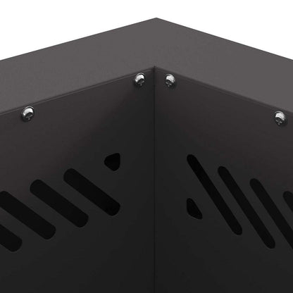 Smokeless Fire Pit Black 38 x 38 x 51 cm Weathering Steel