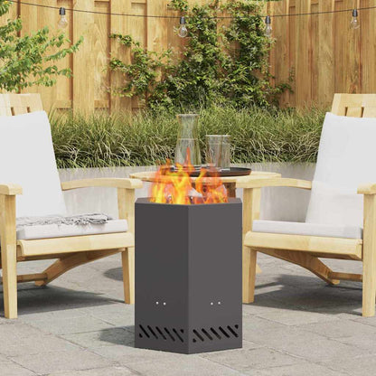 Smokeless Fire Pit Black 38 x 38 x 51 cm Weathering Steel