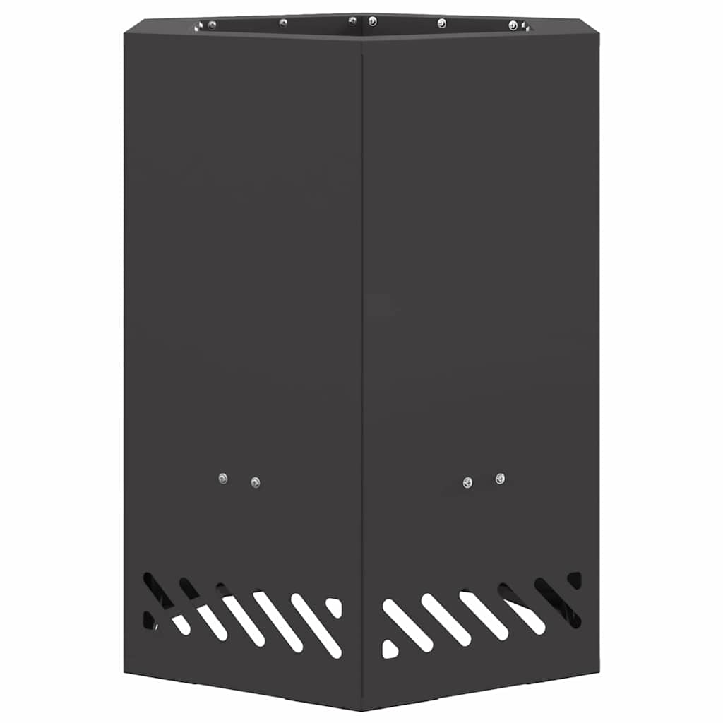 Smokeless Fire Pit Black 38 x 38 x 51 cm Weathering Steel