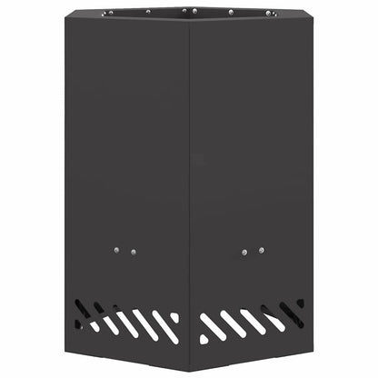 Smokeless Fire Pit Black 38 x 38 x 51 cm Weathering Steel
