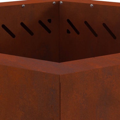 Smokeless Fire Pit Rusty 38 x 38 x 51 cm Weathering Steel