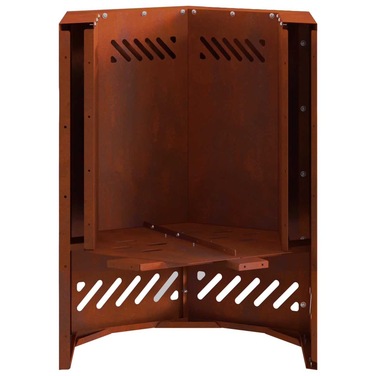 Smokeless Fire Pit Rusty 38 x 38 x 51 cm Weathering Steel