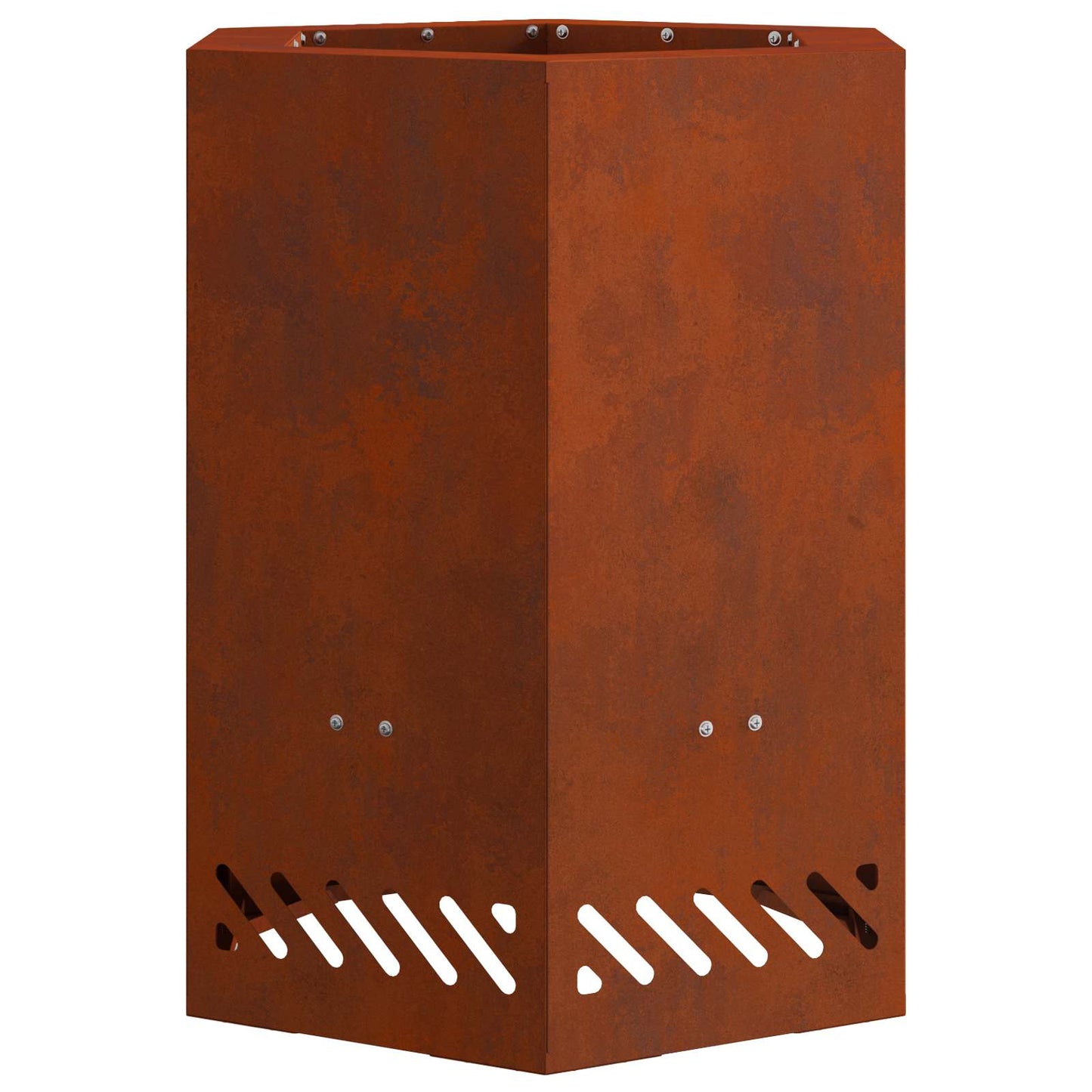 Smokeless Fire Pit Rusty 38 x 38 x 51 cm Weathering Steel