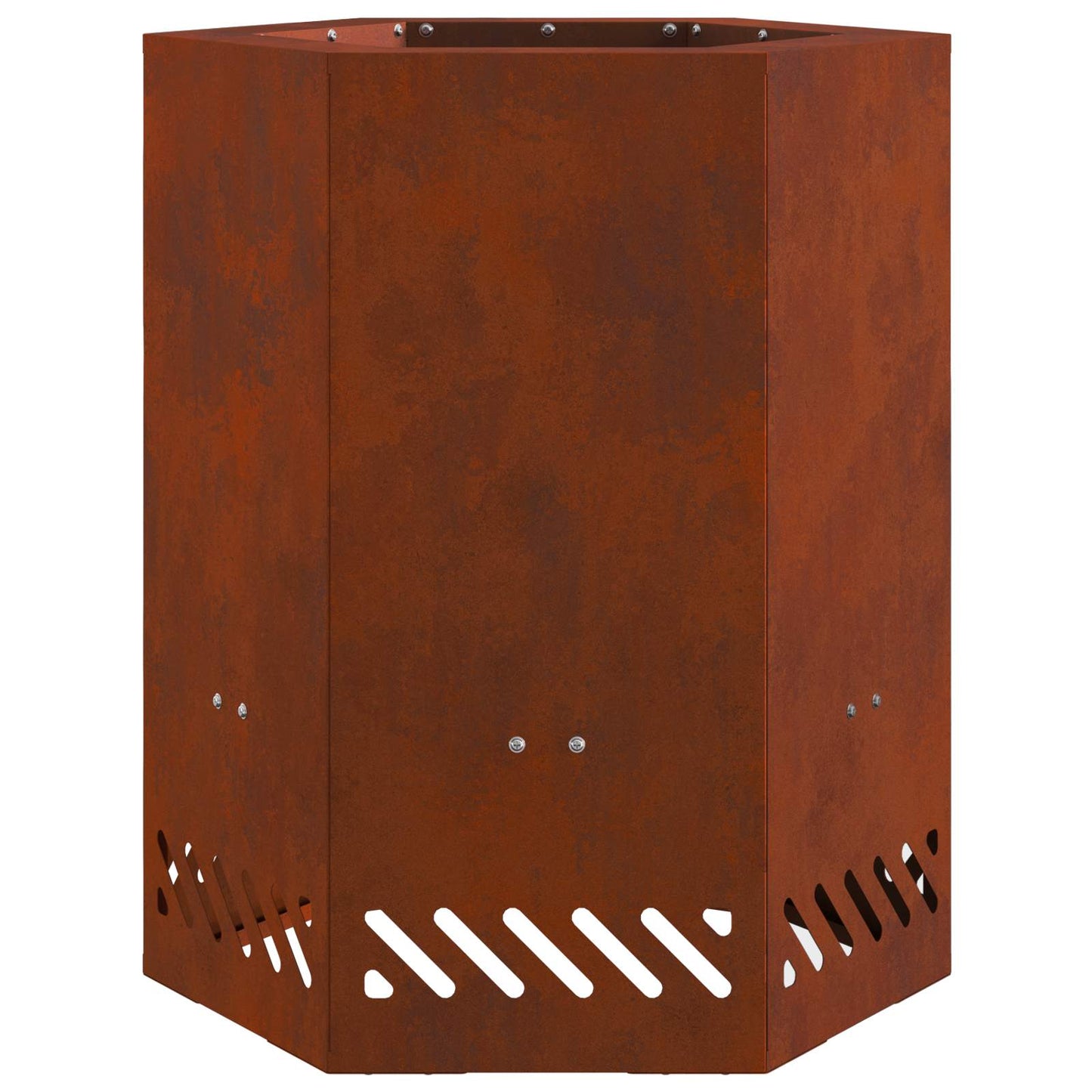 Smokeless Fire Pit Rusty 38 x 38 x 51 cm Weathering Steel