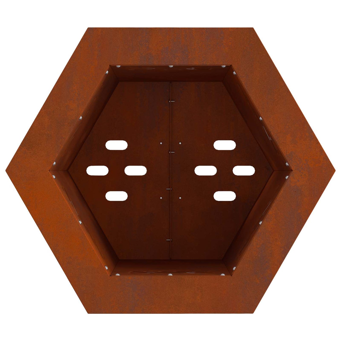 Smokeless Fire Pit Rusty 38 x 38 x 51 cm Weathering Steel