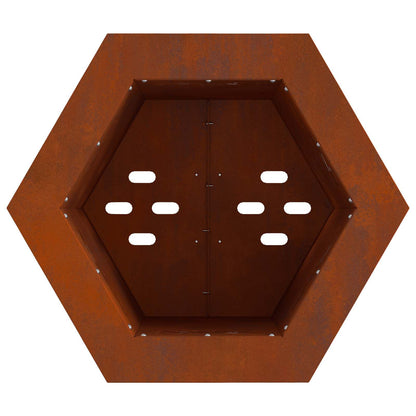 Smokeless Fire Pit Rusty 38 x 38 x 51 cm Weathering Steel
