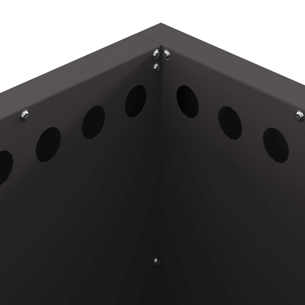 Smokeless Fire Pit Black 48 x 48 x 50 cm Weathering Steel