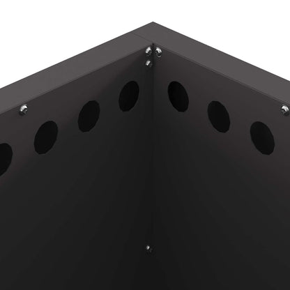 Smokeless Fire Pit Black 48 x 48 x 50 cm Weathering Steel