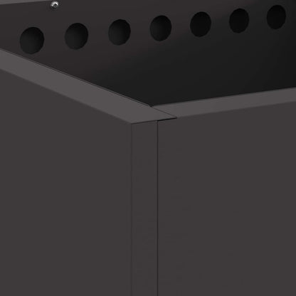 Smokeless Fire Pit Black 48 x 48 x 50 cm Weathering Steel