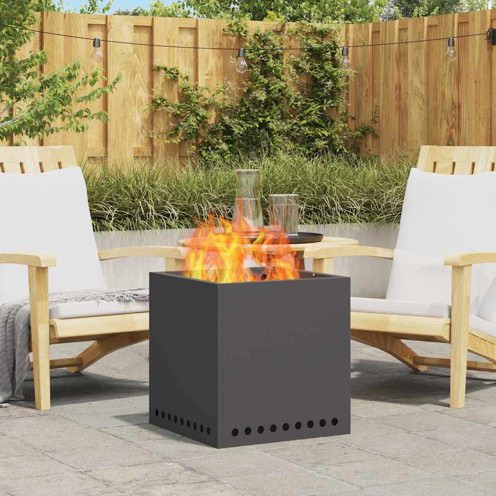 Smokeless Fire Pit Black 48 x 48 x 50 cm Weathering Steel