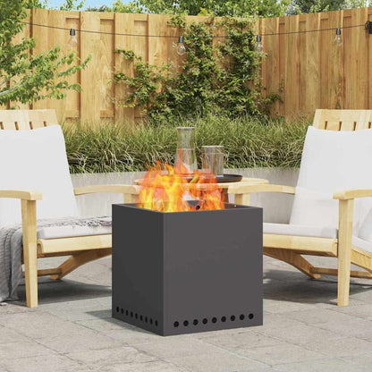 Smokeless Fire Pit Black 48 x 48 x 50 cm Weathering Steel