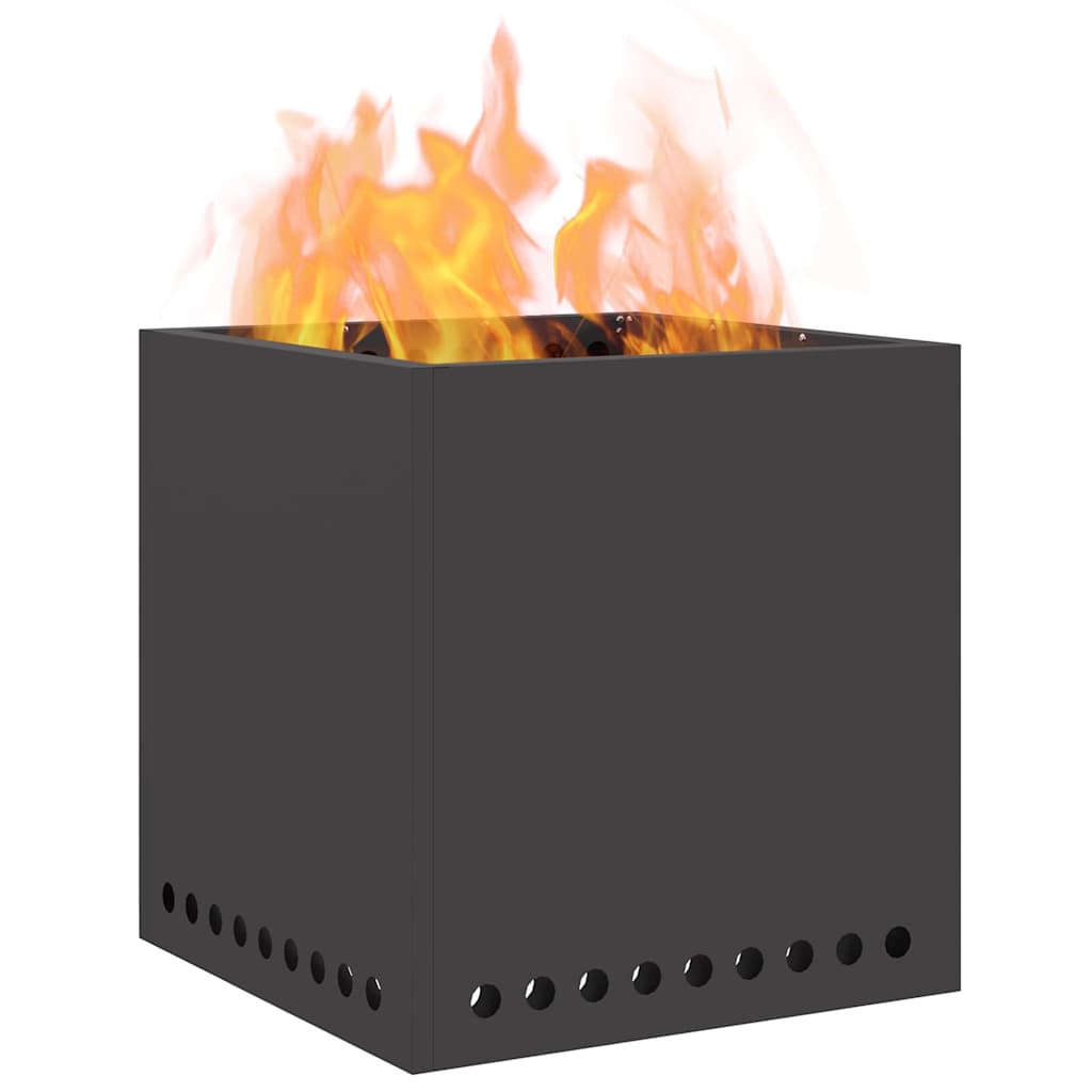 Smokeless Fire Pit Black 48 x 48 x 50 cm Weathering Steel