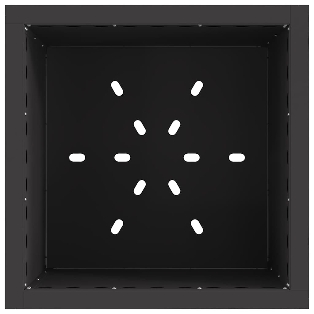 Smokeless Fire Pit Black 48 x 48 x 50 cm Weathering Steel