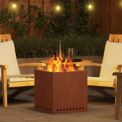 Smokeless Fire Pit Rusty 48 x 48 x 50 cm Weathering Steel