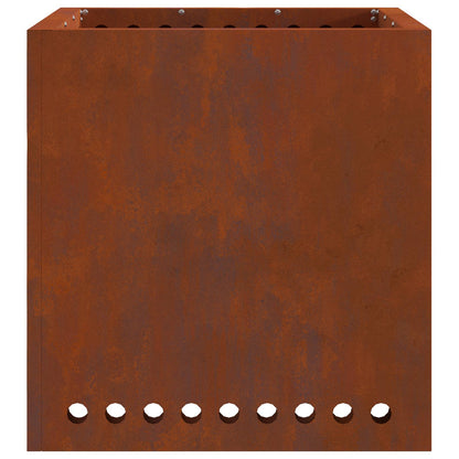 Smokeless Fire Pit Rusty 48 x 48 x 50 cm Weathering Steel