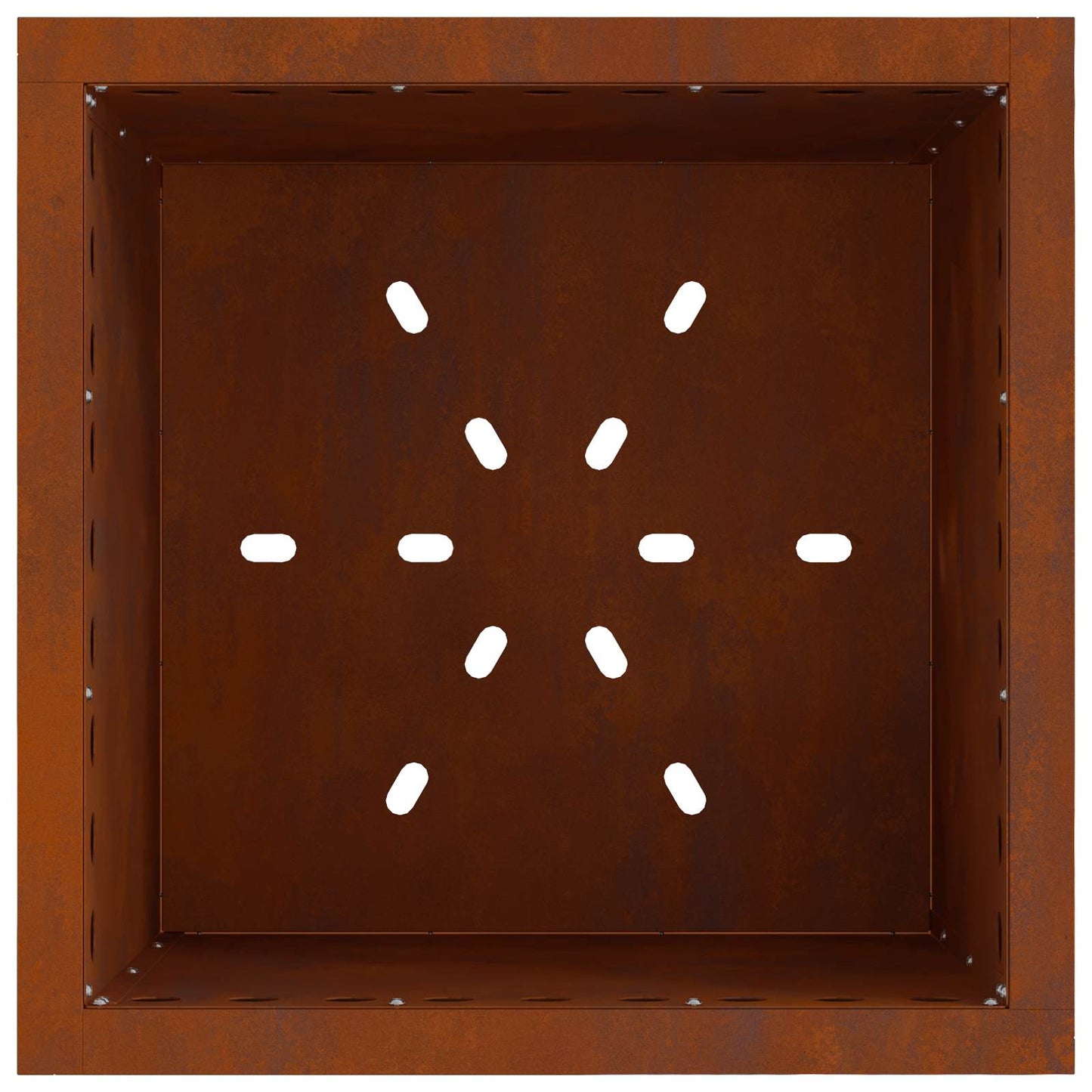 Smokeless Fire Pit Rusty 48 x 48 x 50 cm Weathering Steel