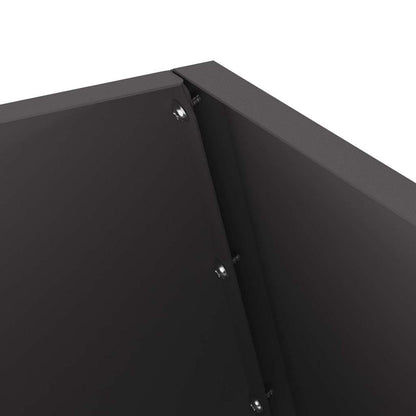 Fire Pit Black 50 x 50 x 100 cm Weathering Steel