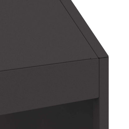 Fire Pit Black 50 x 50 x 100 cm Weathering Steel