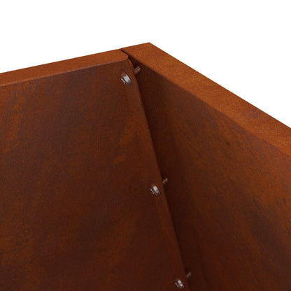 Fire Pit Rusty 50 x 50 x 100 cm Weathering Steel
