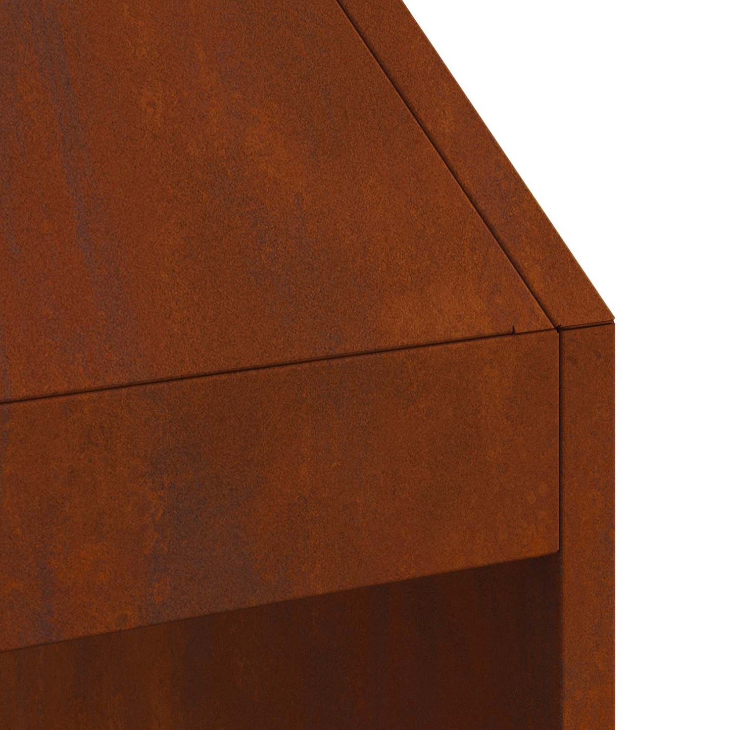 Fire Pit Rusty 50 x 50 x 100 cm Weathering Steel
