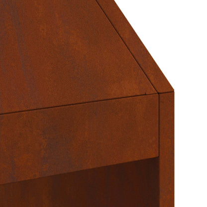 Fire Pit Rusty 50 x 50 x 100 cm Weathering Steel