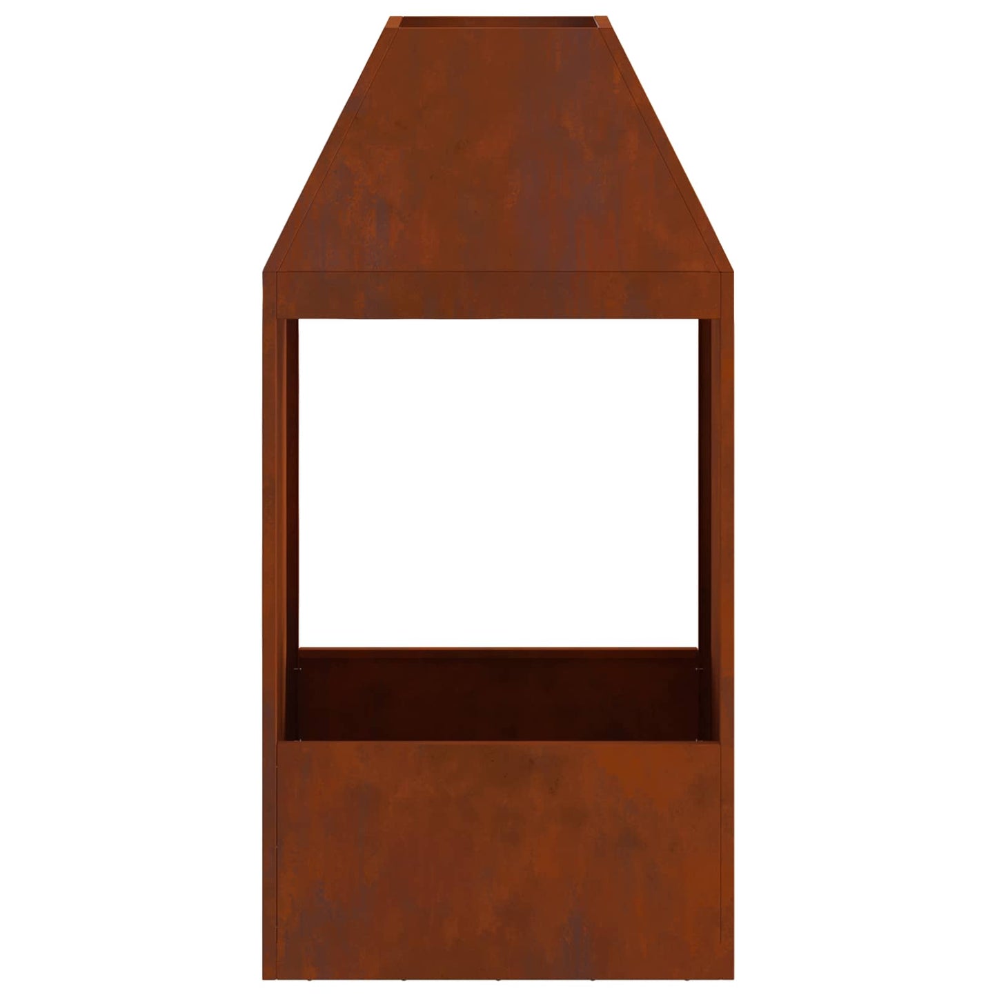 Fire Pit Rusty 50 x 50 x 100 cm Weathering Steel