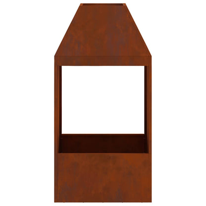 Fire Pit Rusty 50 x 50 x 100 cm Weathering Steel
