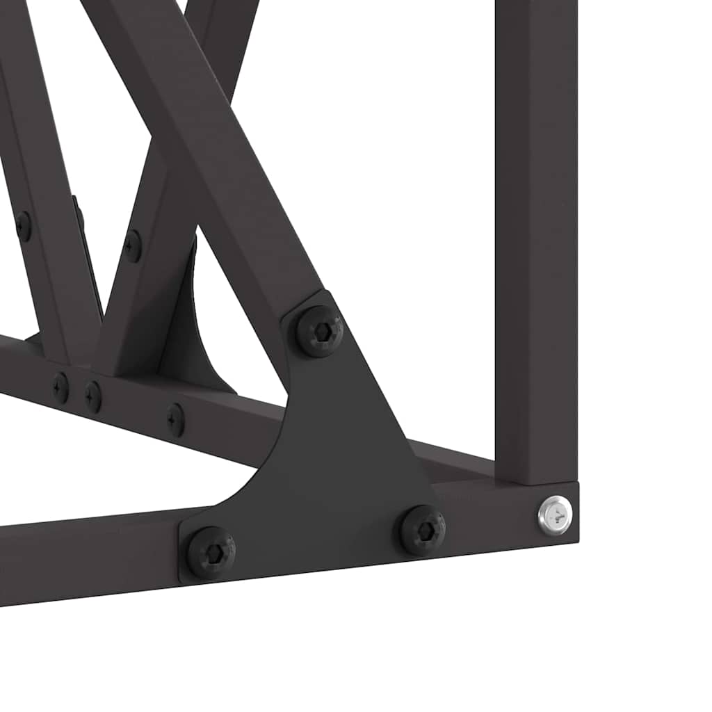 Fire Pit Black 50 x 50 x 35 cm Weathering Steel
