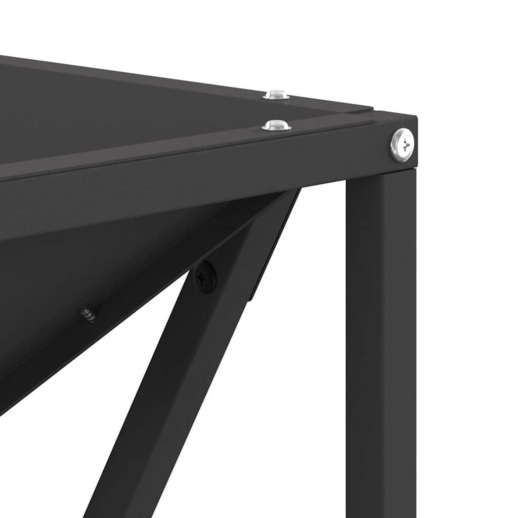 Fire Pit Black 50 x 50 x 35 cm Weathering Steel