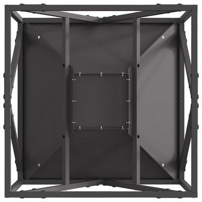 Fire Pit Black 50 x 50 x 35 cm Weathering Steel