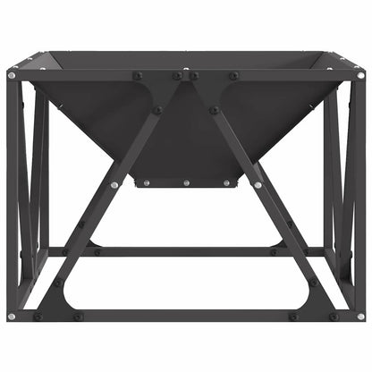 Fire Pit Black 50 x 50 x 35 cm Weathering Steel