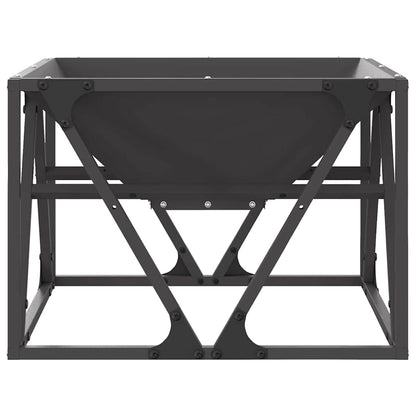 Fire Pit Black 50 x 50 x 35 cm Weathering Steel