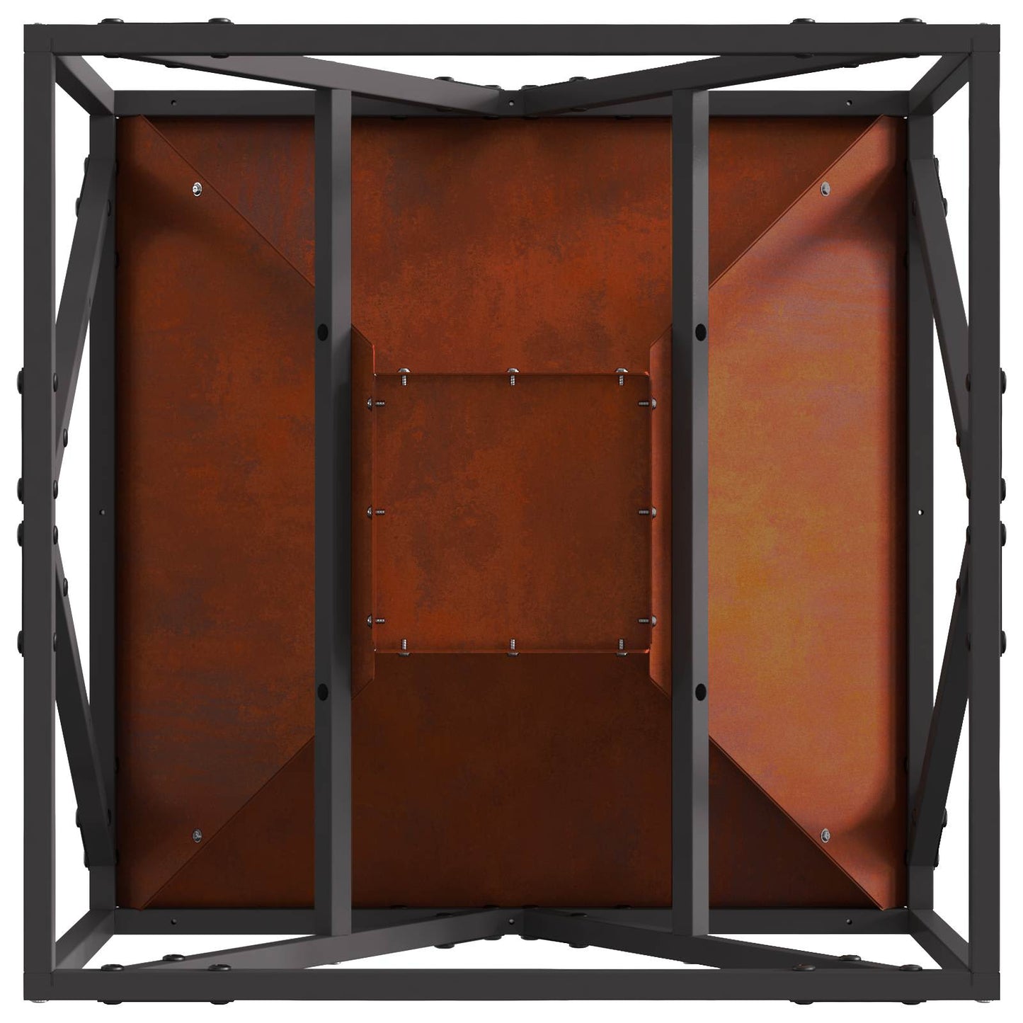 Fire Pit Rusty 50 x 50 x 35 cm Weathering Steel