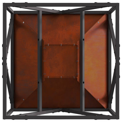 Fire Pit Rusty 50 x 50 x 35 cm Weathering Steel