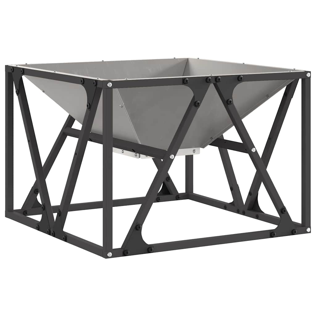 Fire Pit Rusty 50 x 50 x 35 cm Weathering Steel